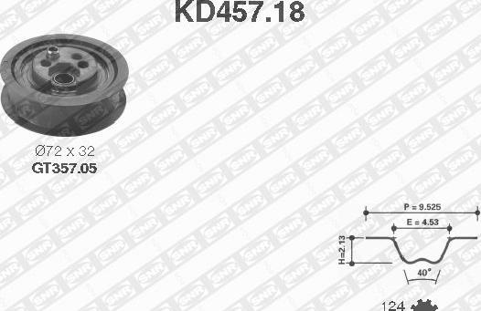 SNR KD457.18 - Zobsiksnas komplekts xparts.lv