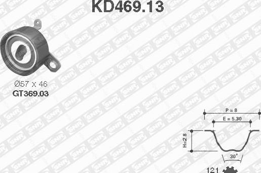 SNR KD469.13 - Timing Belt Set xparts.lv