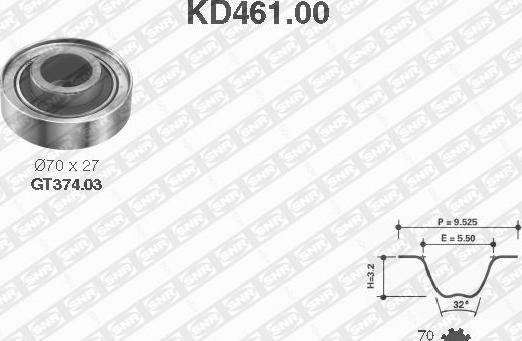 SNR KD461.00 - Timing Belt Set xparts.lv