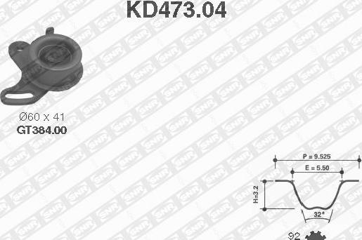SNR KD473.04 - Timing Belt Set xparts.lv