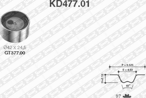 SNR KD477.01 - Zobsiksnas komplekts xparts.lv