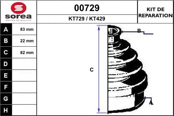 SNRA 00729 - Bellow, drive shaft xparts.lv