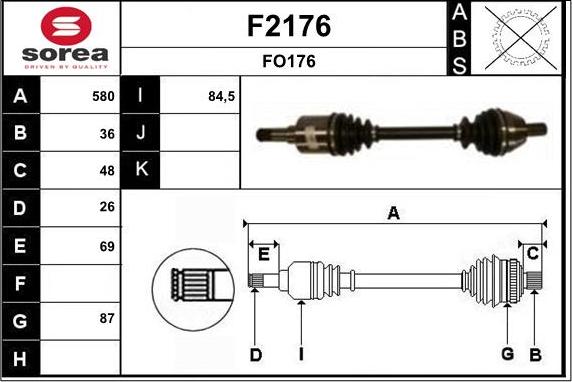 SNRA F2176 - Piedziņas vārpsta xparts.lv