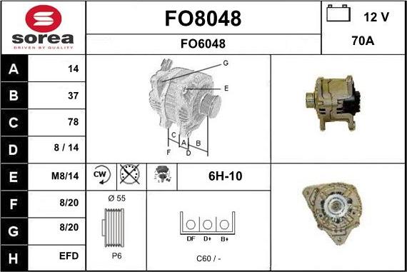 SNRA FO8048 - Ģenerators xparts.lv