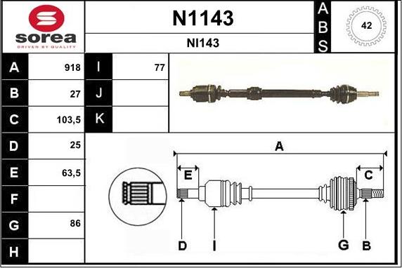 SNRA N1143 - Piedziņas vārpsta xparts.lv