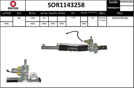 SNRA SOR1143258 - Stūres mehānisms (reika) xparts.lv