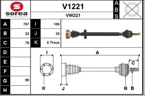 SNRA V1221 - Приводной вал xparts.lv