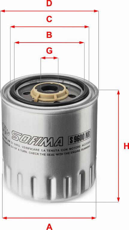 Sofima S 9600 NR - Fuel filter xparts.lv