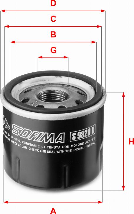 Sofima S 9820 R - Oil Filter xparts.lv