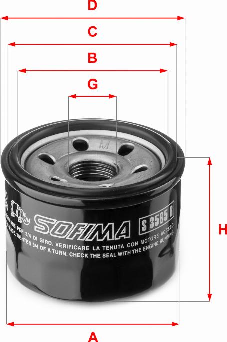Sofima S 3565 R - Oil Filter xparts.lv