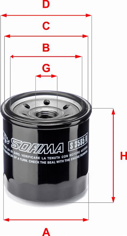 Sofima S 3585 R - Oil Filter xparts.lv