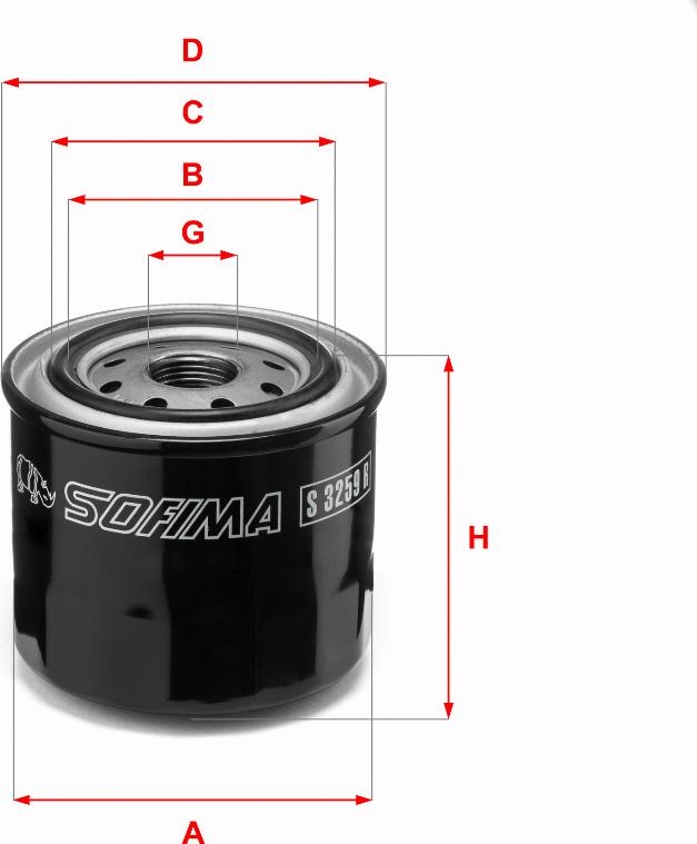 Sofima S 3259 R - Oil Filter xparts.lv