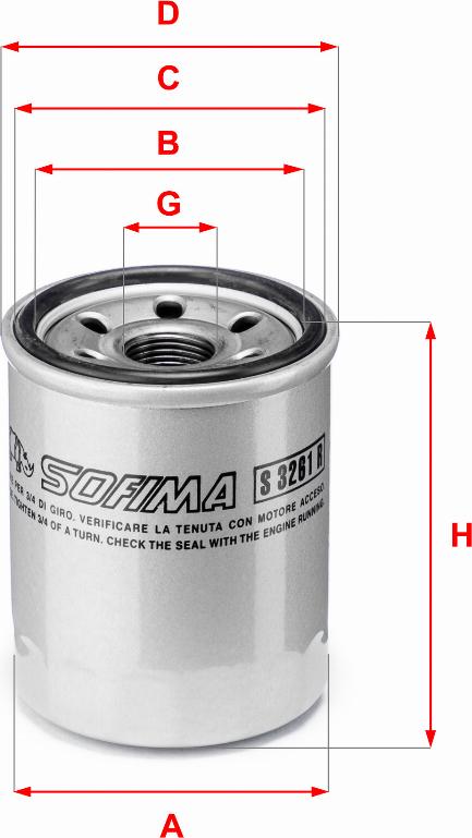 Sofima S 3261 R - Oil Filter xparts.lv