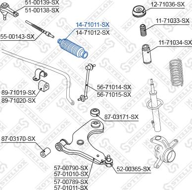 Stellox 14-71011-SX - Bellow, steering xparts.lv