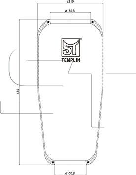 ST-Templin 04.060.6006.500 - Bellow, air suspension xparts.lv