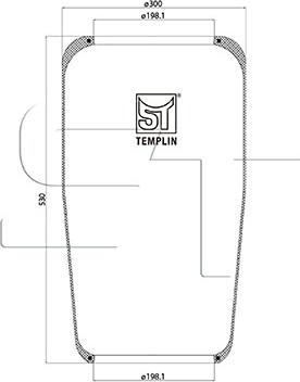 ST-Templin 04.060.6006.200 - Bellow, air suspension xparts.lv