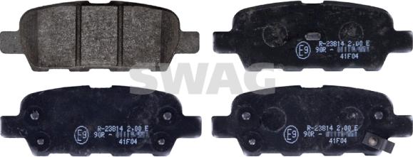 Swag 60 11 6198 - Тормозные колодки, дисковые, комплект xparts.lv