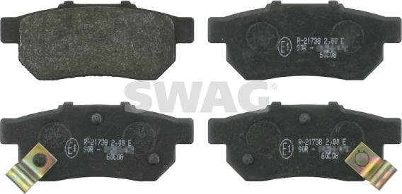 Swag 85 91 6301 - Brake Pad Set, disc brake xparts.lv