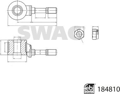 Swag 33 10 9580 - Rod / Strut, stabiliser xparts.lv