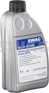Swag 20 93 2600 - Automātiskās pārnesumkārbas eļļa xparts.lv