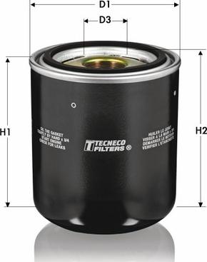 Tecneco Filters OL5693-AIRDRY - Патрон осушителя воздуха, пневматическая система xparts.lv