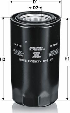 Tecneco Filters OL260-HE - Eļļas filtrs xparts.lv