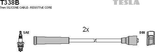 TESLA T338B - Augstsprieguma vadu komplekts xparts.lv