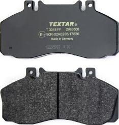 Textar 2983506 - Brake Pad Set, disc brake xparts.lv
