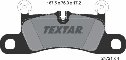Textar 2472101 - Brake Pad Set, disc brake xparts.lv