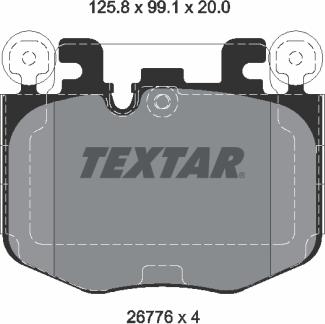 Textar 2677601 - Brake Pad Set, disc brake xparts.lv