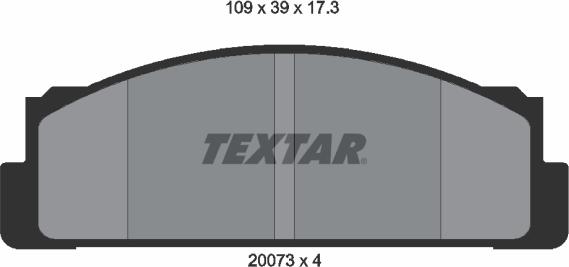 Textar 2007304 - Brake Pad Set, disc brake xparts.lv