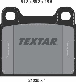Textar 2103501 - Brake Pad Set, disc brake xparts.lv