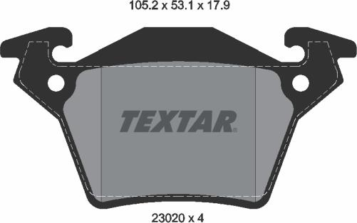 Textar 2302001 - Тормозные колодки, дисковые, комплект xparts.lv