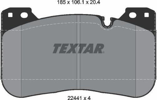 Textar 2244101 - Brake Pad Set, disc brake xparts.lv
