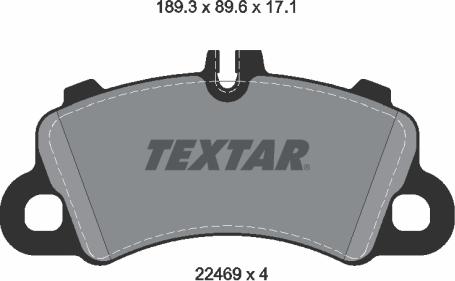 Textar 2246901 - Brake Pad Set, disc brake xparts.lv