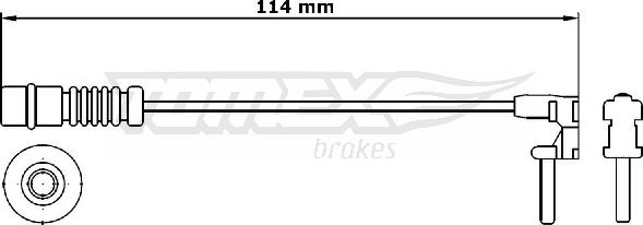 TOMEX brakes TX 30-69 - Сигнализатор, износ тормозных колодок xparts.lv