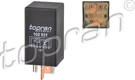 Topran 102 931 - Relay, glow plug system xparts.lv