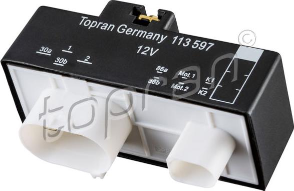 Topran 113 597 - Реле, вентилятор радиатора xparts.lv