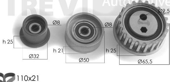 Trevi Automotive KD1054 - Timing Belt Set xparts.lv