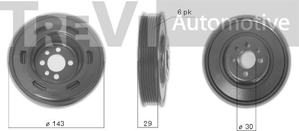 Trevi Automotive PC1077 - Belt Pulley, crankshaft xparts.lv