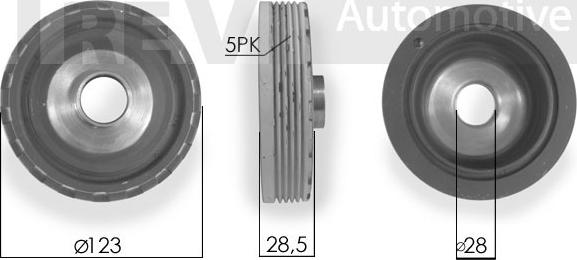 Trevi Automotive PC1216 - Belt Pulley, crankshaft xparts.lv