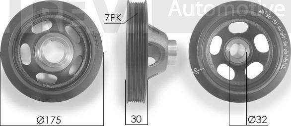 Trevi Automotive PC1228 - Belt Pulley, crankshaft xparts.lv