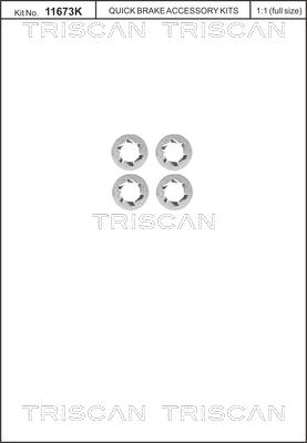 Triscan 8105 116014 - Varžtų komplektas, stabdžių diskas xparts.lv
