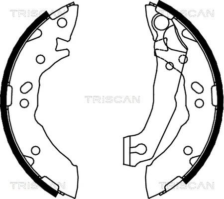 Triscan 8100 43621 - Комплект тормозных колодок, барабанные xparts.lv
