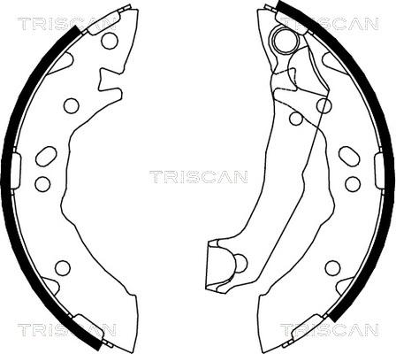 Triscan 8100 43627 - Комплект тормозных колодок, барабанные xparts.lv