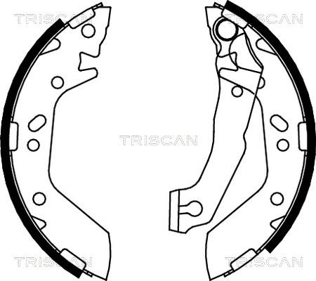 Triscan 8100 43012 - Комплект тормозных колодок, барабанные xparts.lv