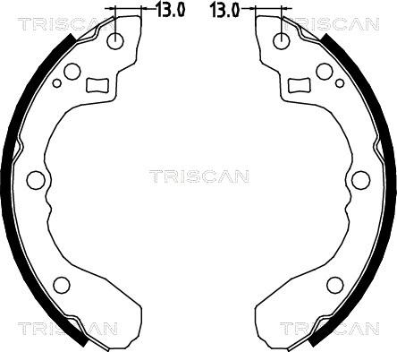 Triscan 8100 18590 - Bremžu loku komplekts xparts.lv