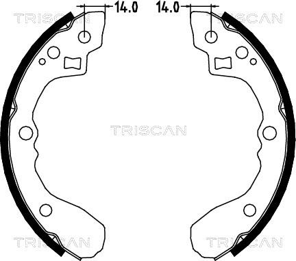 Triscan 8100 18002 - Bremžu loku komplekts xparts.lv