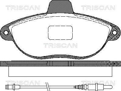 Triscan 8110 10501 - Stabdžių trinkelių rinkinys, diskinis stabdys xparts.lv