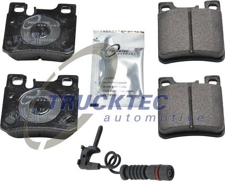 Trucktec Automotive 02.35.130 - Тормозные колодки, дисковые, комплект xparts.lv